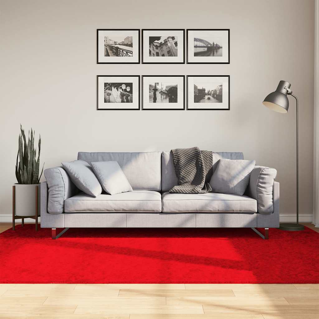 Teppich OVIEDO Kurzflor Anthrazit 120x120 cm