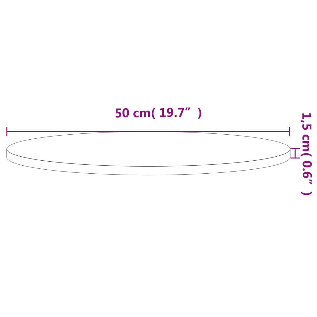 Tischplatte Ø30x1,5 cm Rund Massivholz Buche