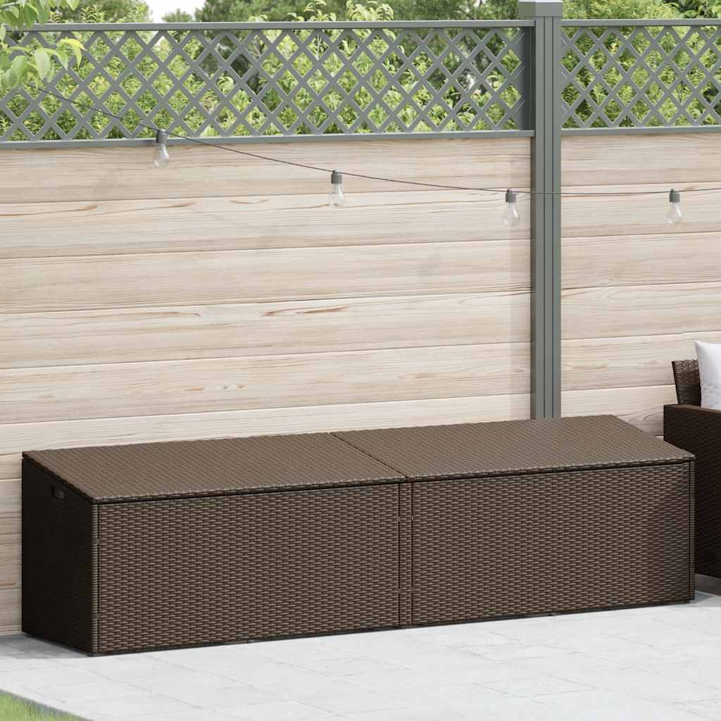 Garten-Aufbewahrungsbox Schwarz 110 x 50 x 58 cm Poly Rattan