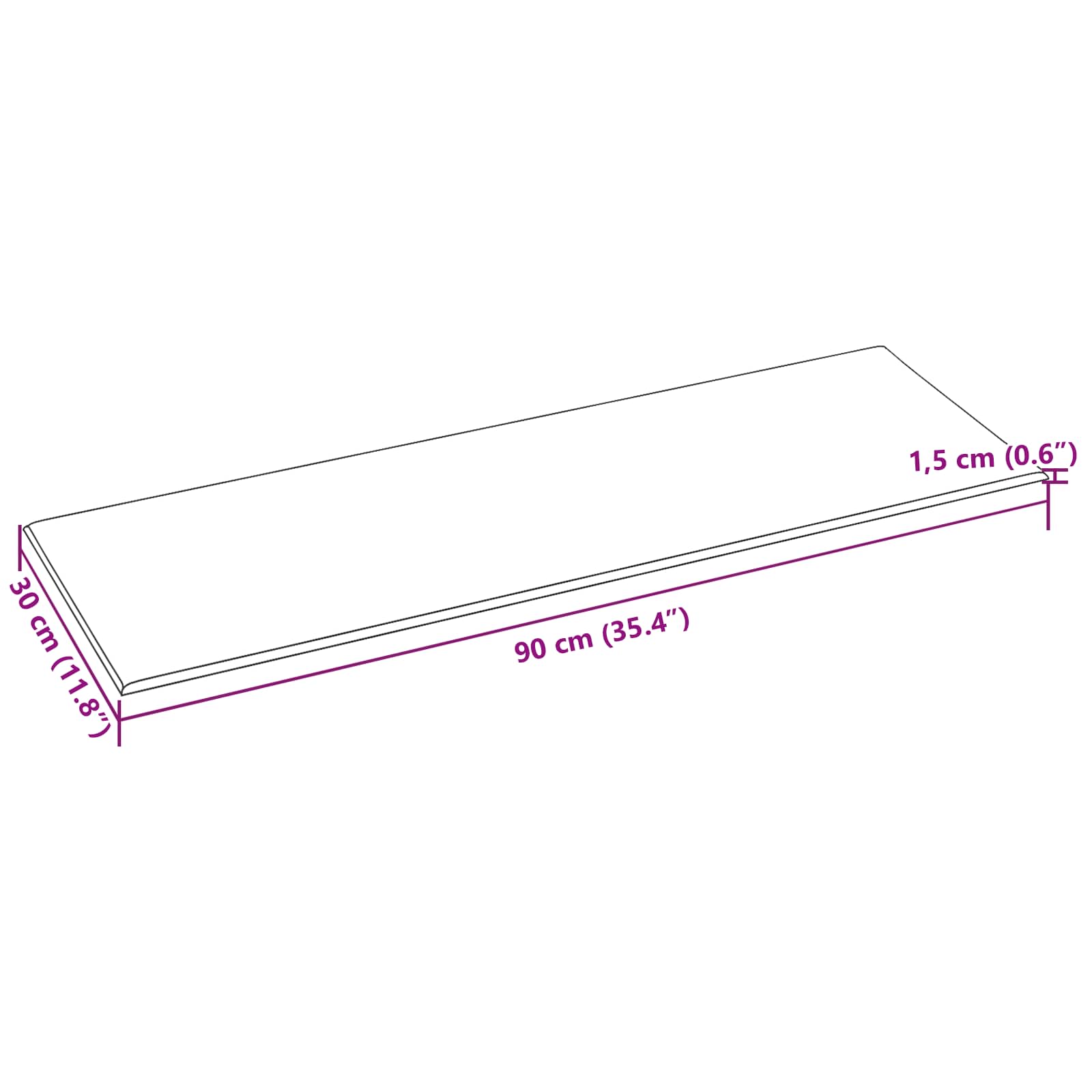 Wandkopfteilen 12 pcs 30 x 15 cm Creme Stoff
