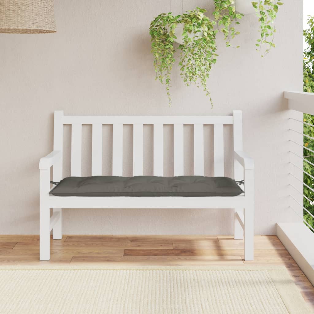 Gartenbank-Auflage Melange Anthrazit 100x50x7 cm Stoff