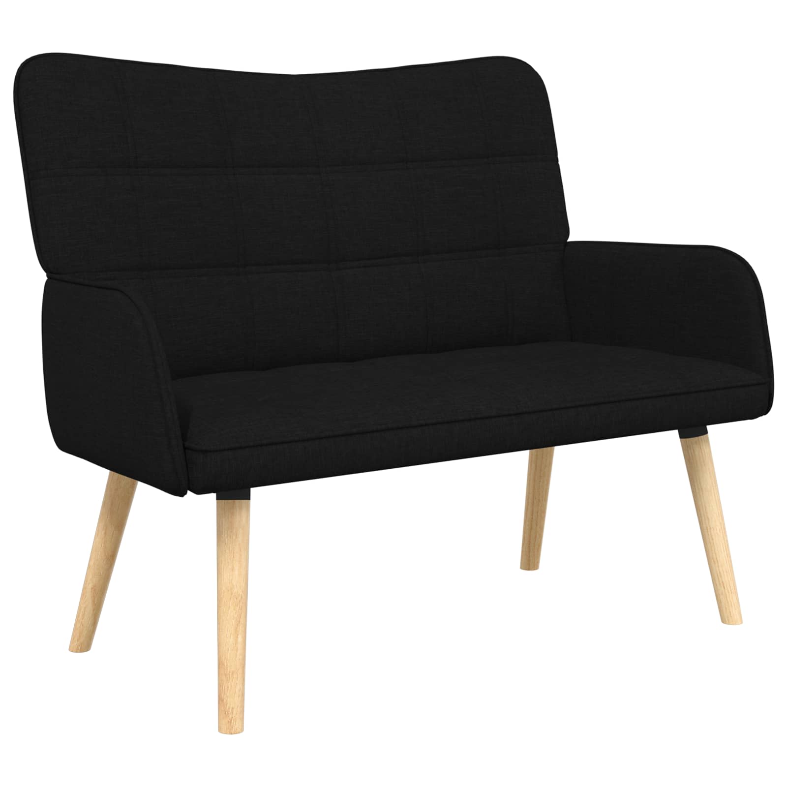 2-Sitzer Sofa Hellgrau 115 x 61 x 87 cm Stoff