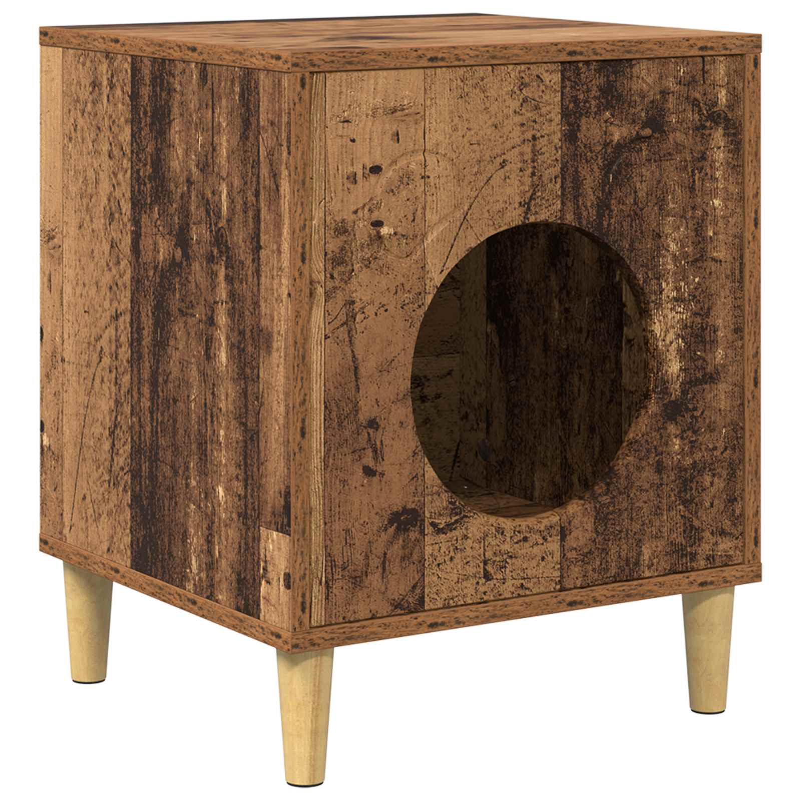 Katzenhaus Weiß 42,5 x 40 x 53 cm Holzwerkstoff