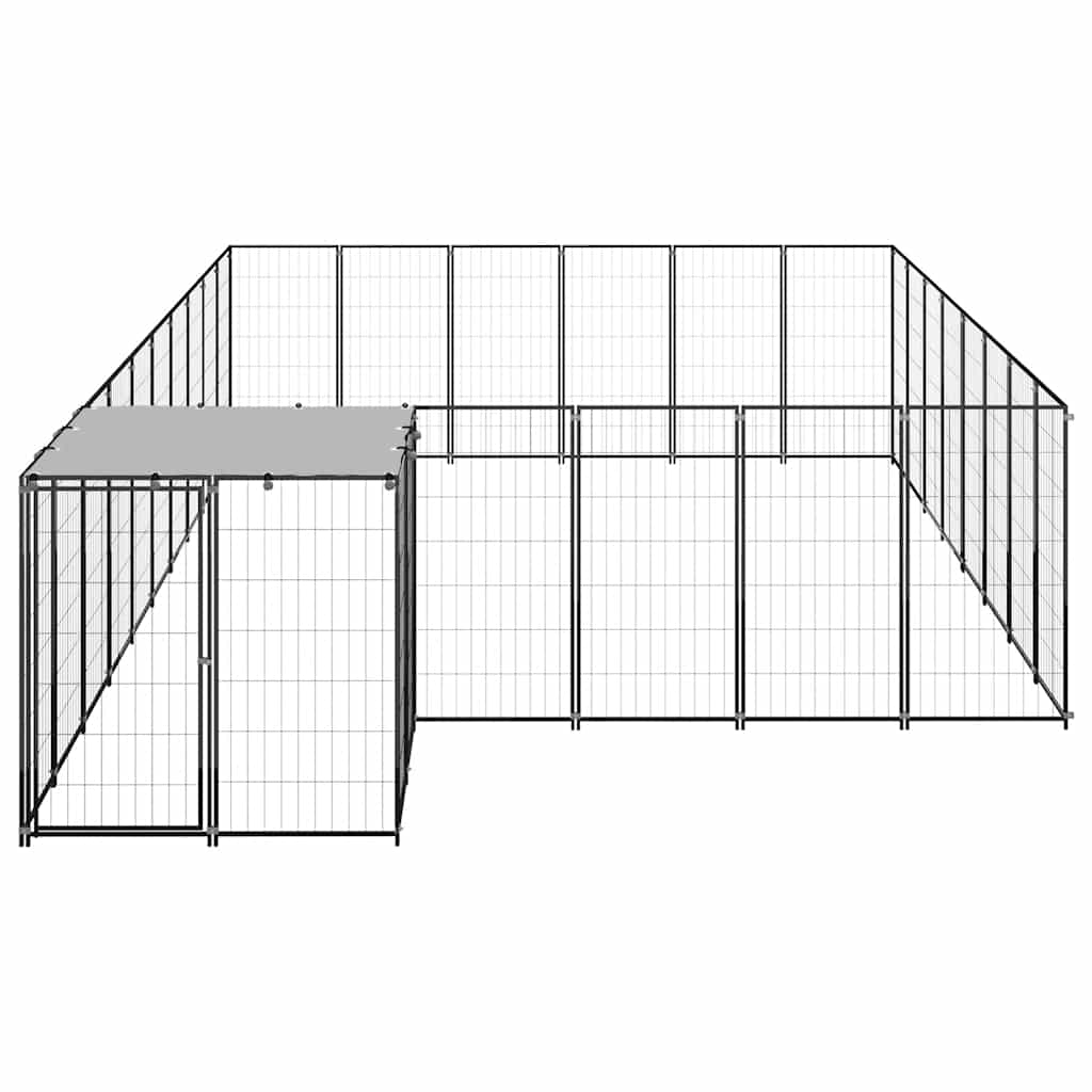 Hundezwinger Schwarz 4,84 m² Stahl