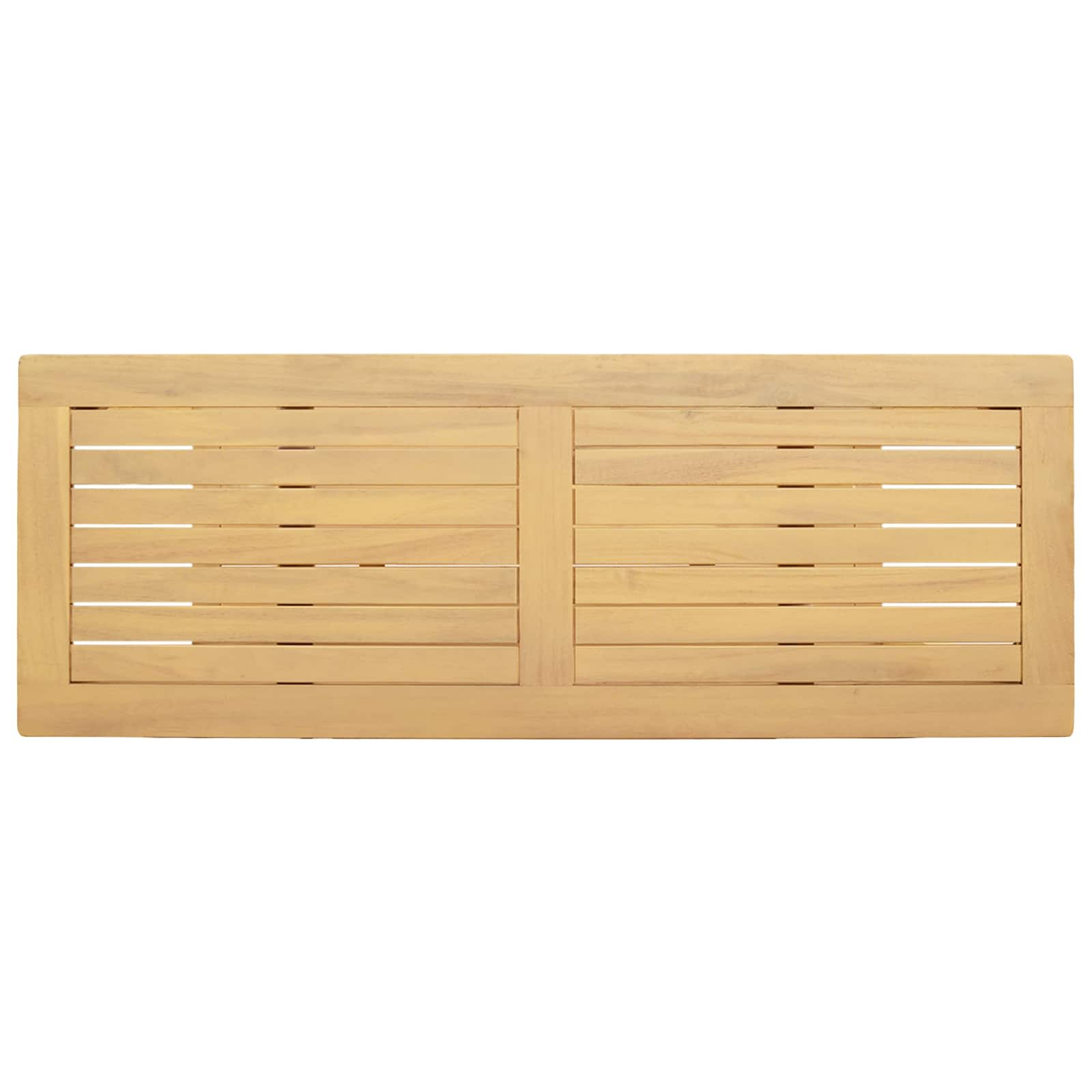 Gartenkonsole Tisch Helles Akazienholz 80 x 35 x 75 cm
