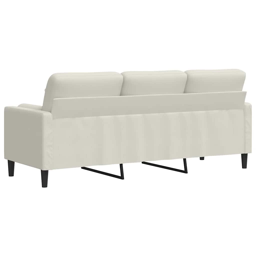 2-Sitzer-Sofa mit Zierkissen Hellgrau 120 cm Samt