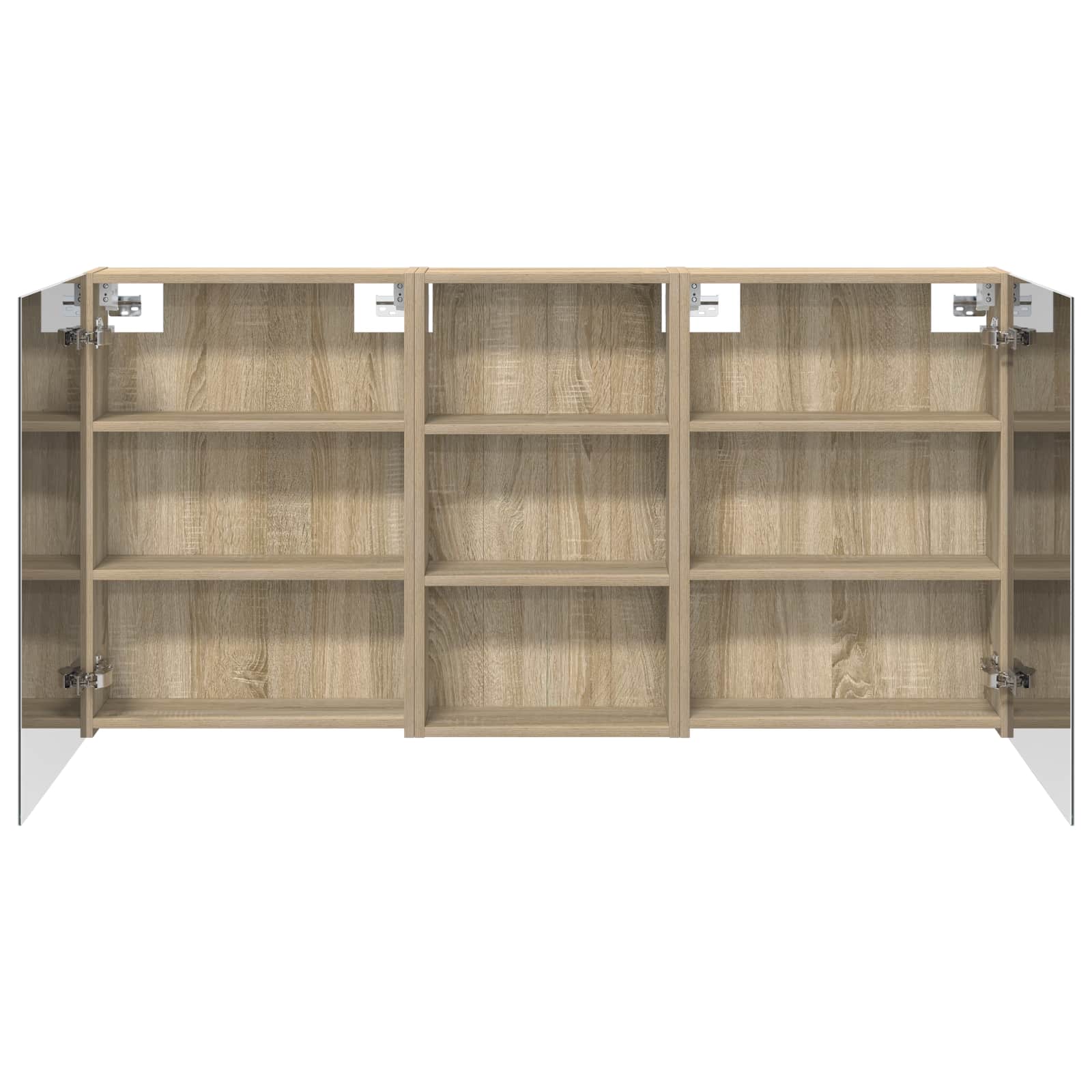 Badezimmerschrank-Set 3 pcs 80 x 10,5 x 50 cm Holzwerkstoff