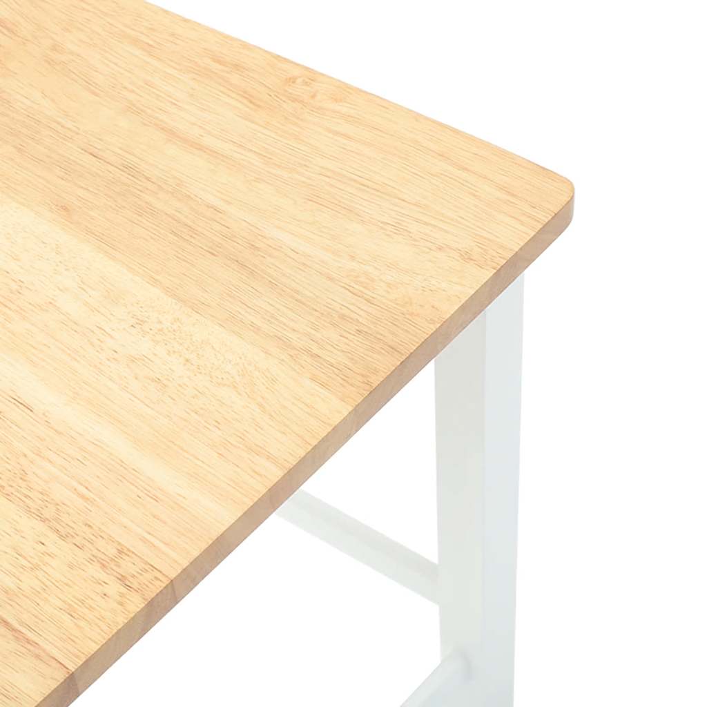 Barhocker mit Kissen 2 Stk. Braun Massivholz Gummibaum
