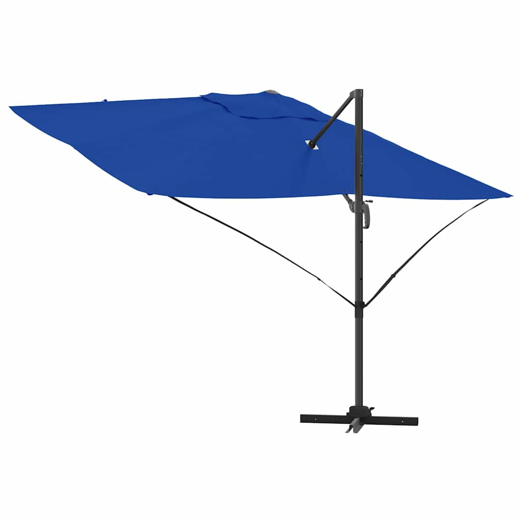 Sonnenschirm Sand 351 x 250 x 260 cm Polyester und Aluminium