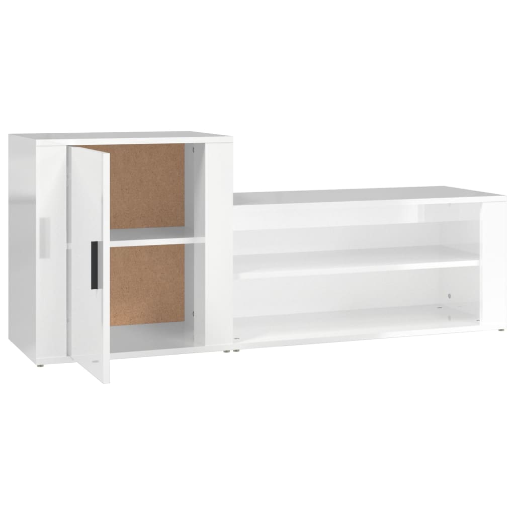 Schuhschrank Weiß 130x35x54 cm Holzwerkstoff