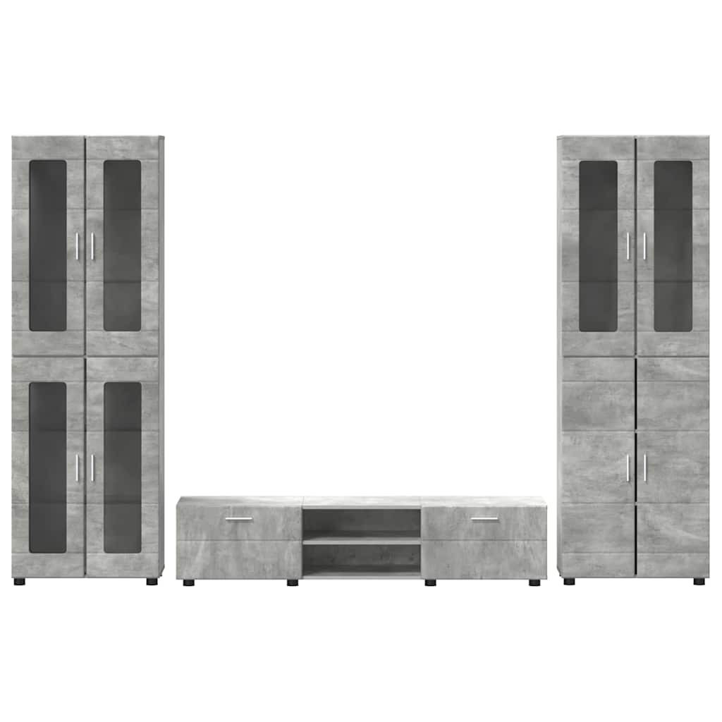 Highboard mit Regal FLORIN Weiß 60 x 35 x 182 cm Holzwerkstoff