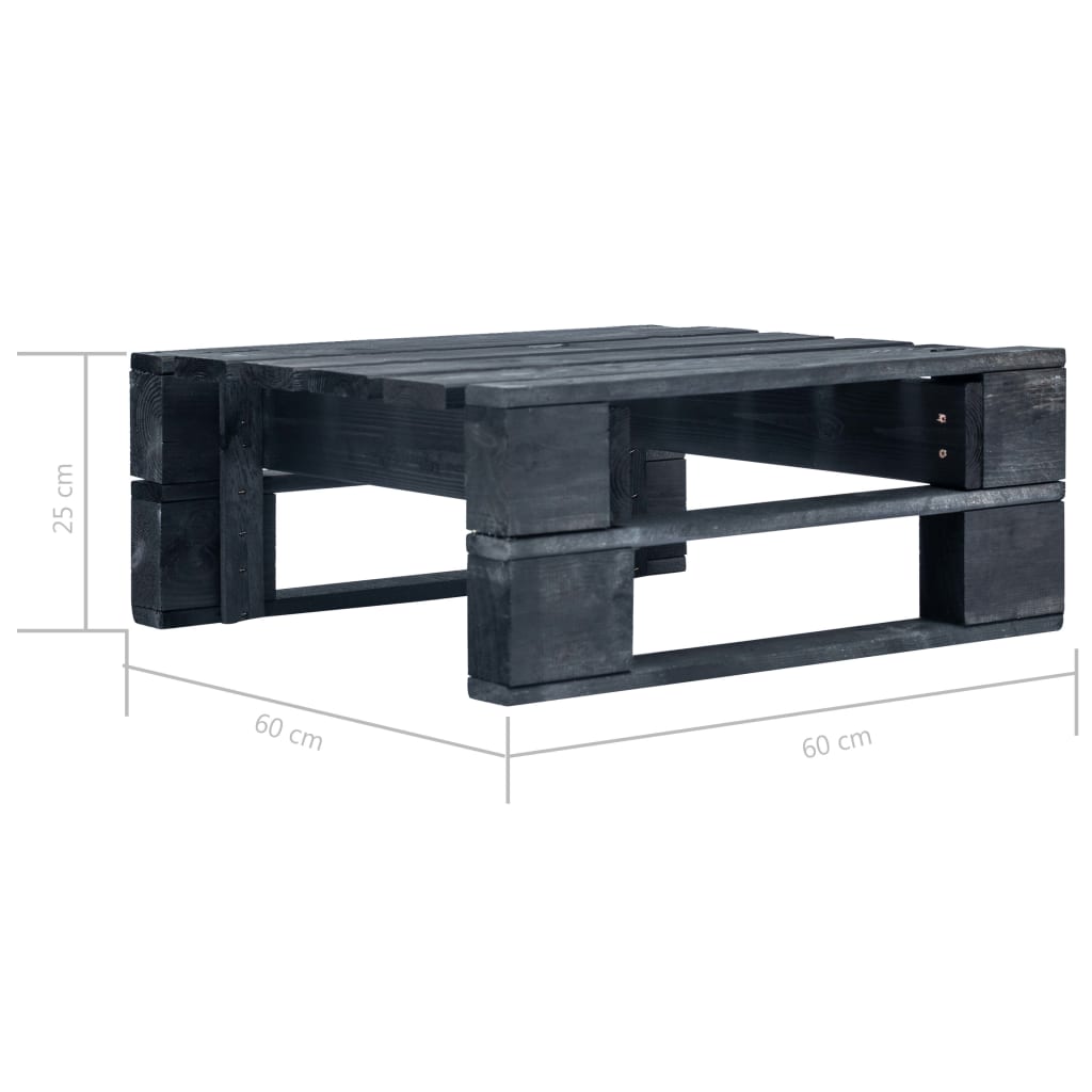 Outdoor-Ottomane Paletten Holz Grau