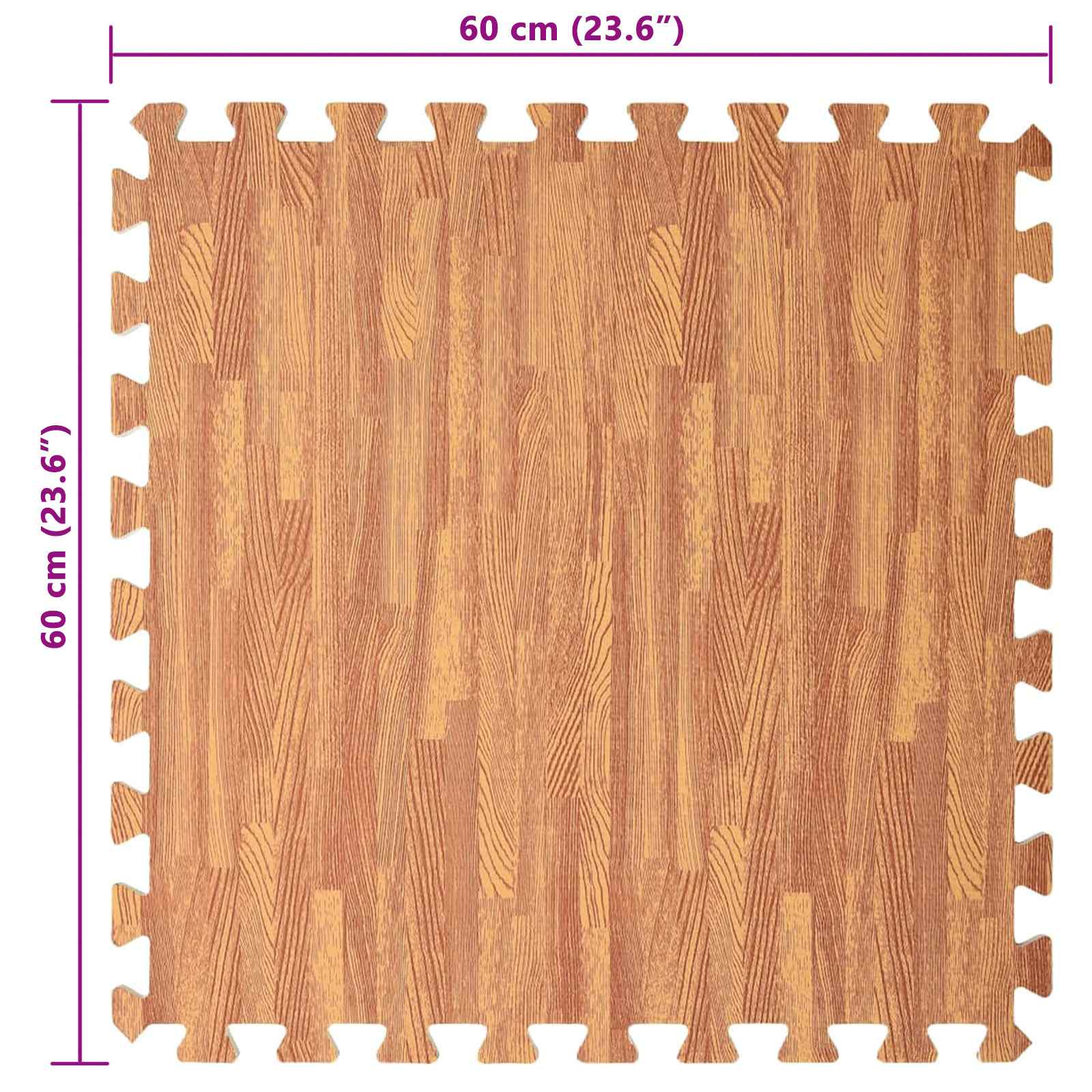 Pool Bodenteppich 6 pcs Schwarz 2,16 ㎡ EVA-Schaum