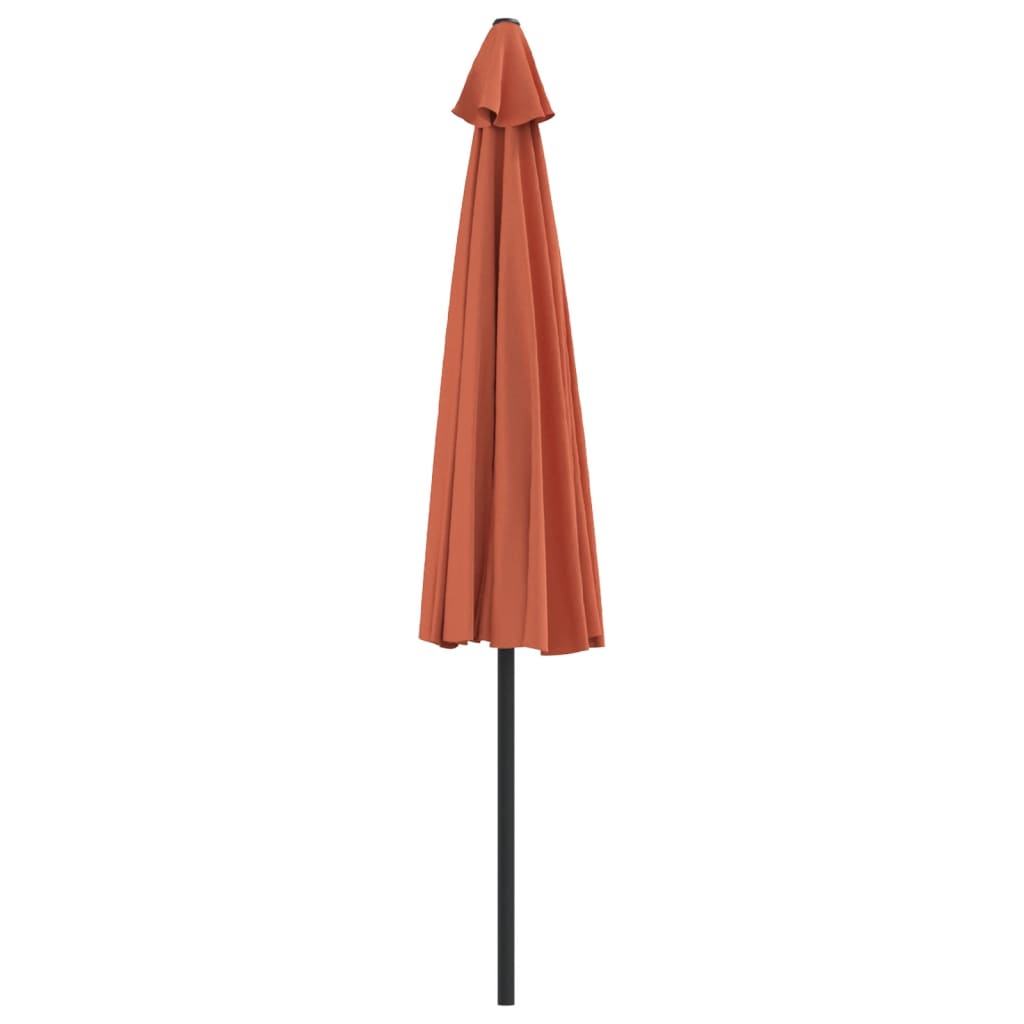 Balkon-Sonnenschirm Alu-Mast Bordeauxrot 270x144x222cm Halbrund
