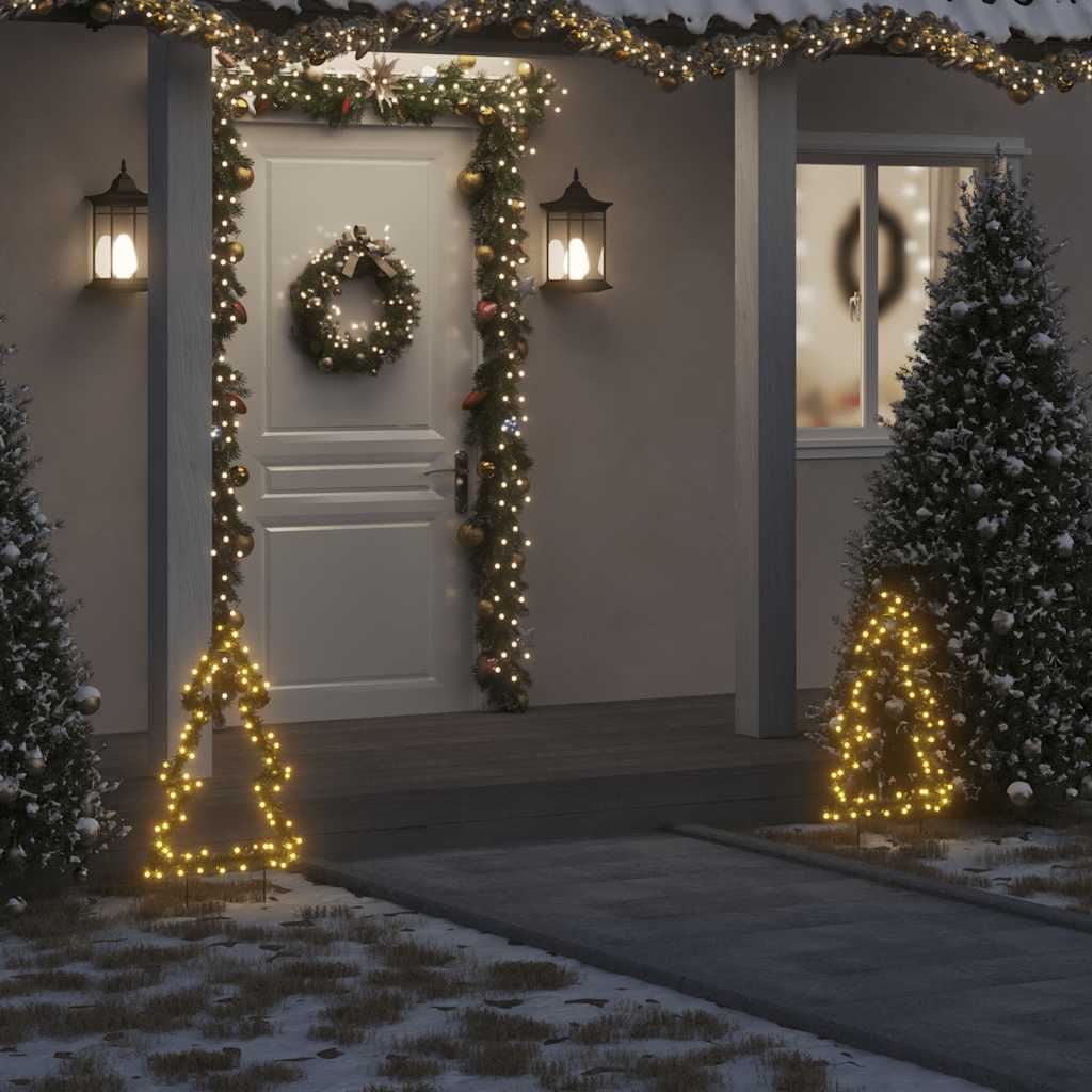 Weihnachtsbaum mit Erdspießen und 115 LEDs 90 cm