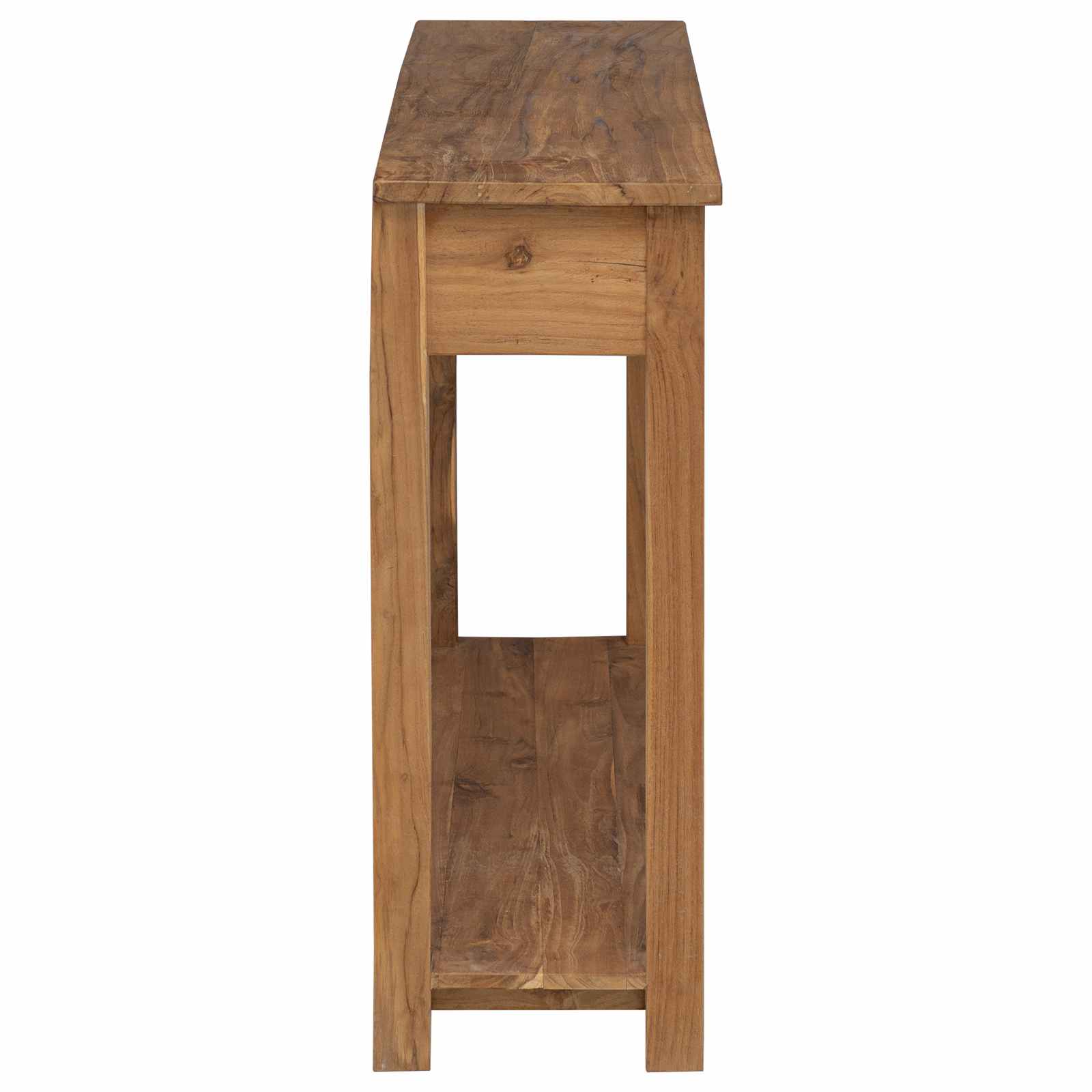 Konsolentisch Natur 90 x 30 x 80 cm Massivholz Teak