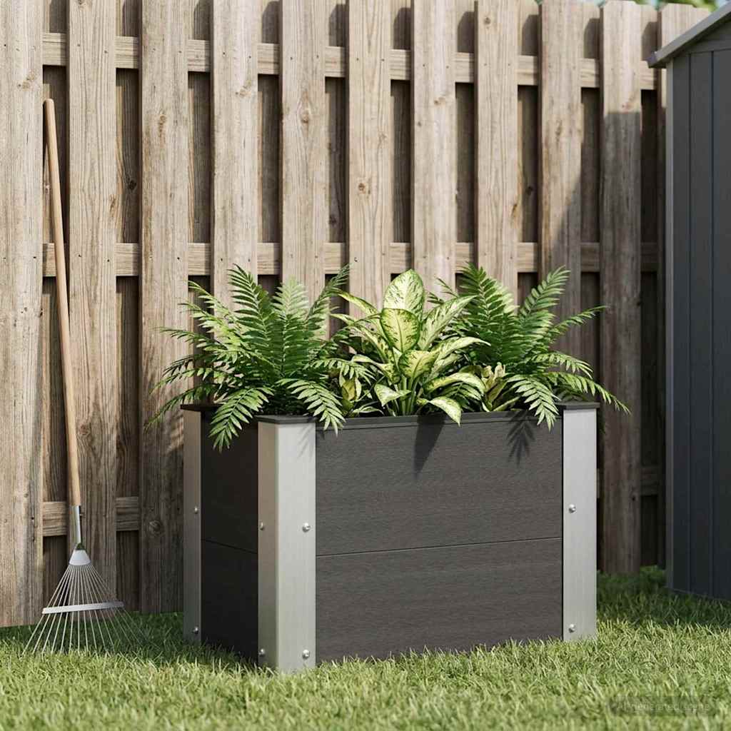 Garten-Hochbeet 200x50x54 cm WPC Grau