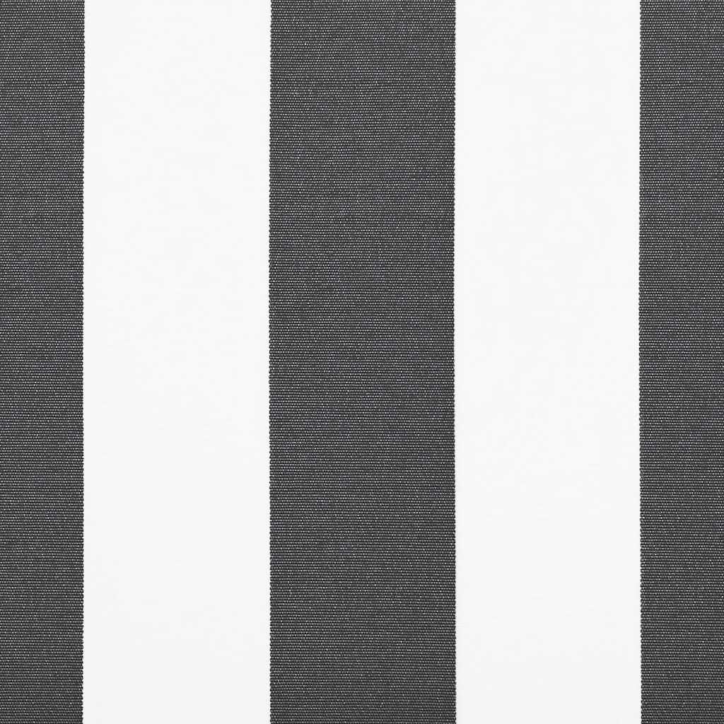 Markise Manuell Einziehbar mit LED 300x250 cm Blau und Weiß