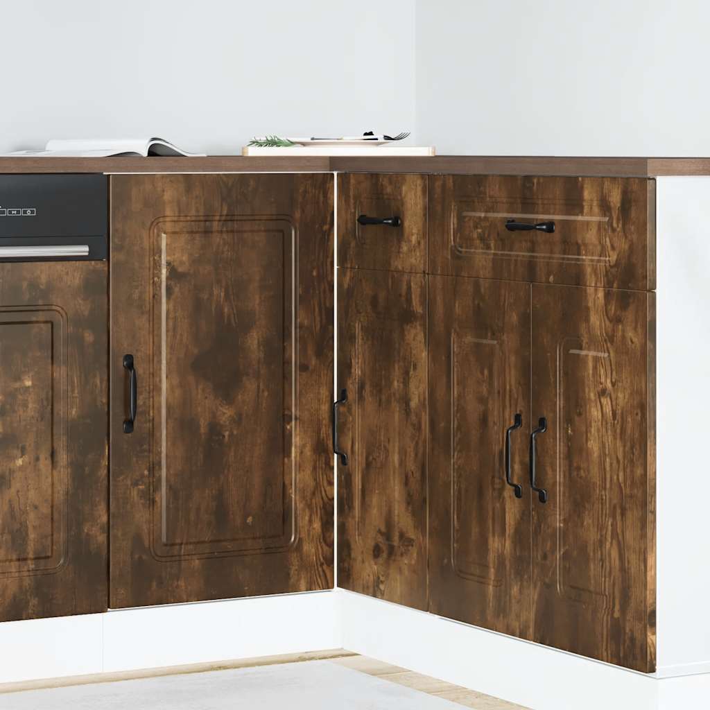 Herdumbauschränke 2 Stk. Kalmar Weiß Holzwerkstoff