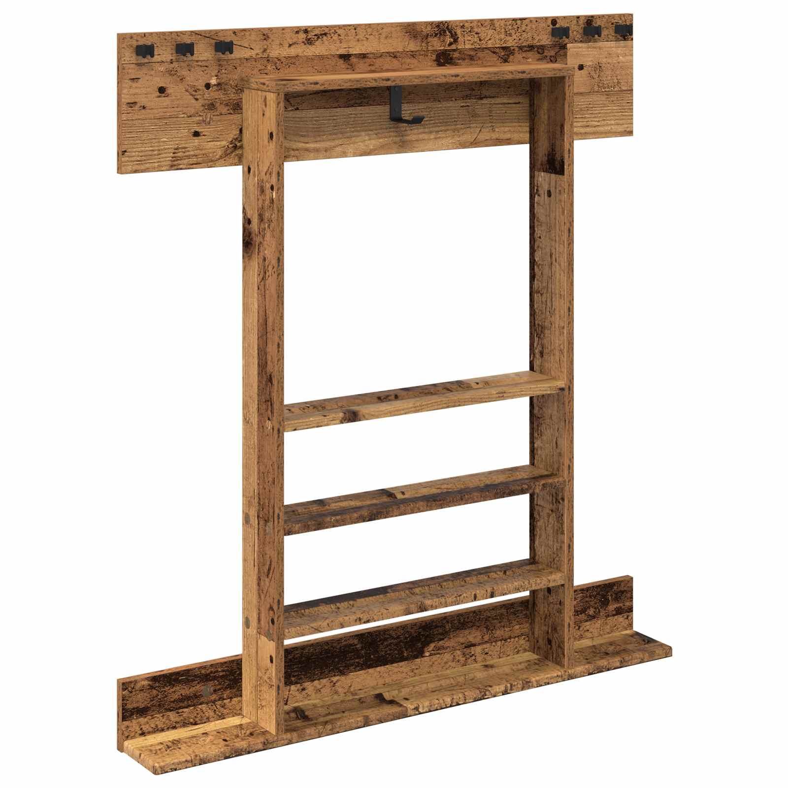 Billardqueue-Ständer Holzwerkstoff 93 x 12 x 103 cm Weiß