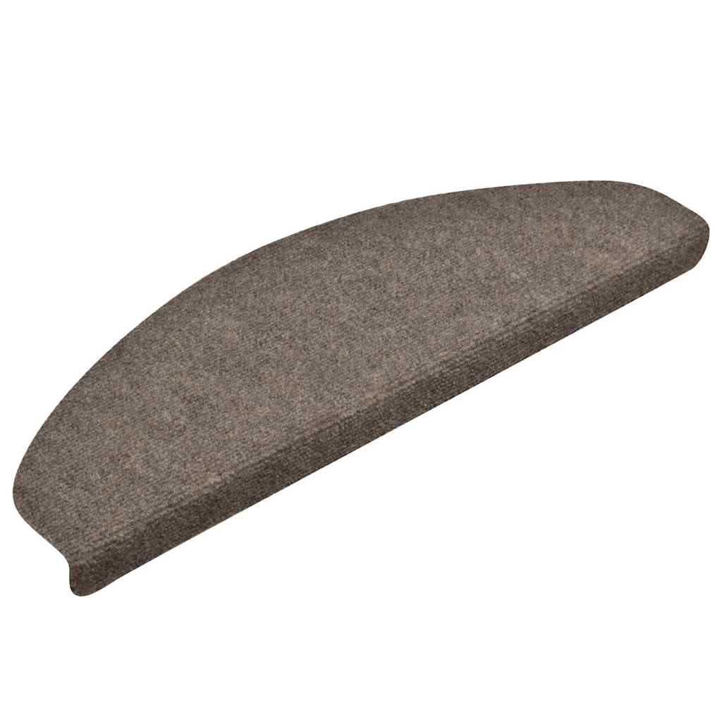Stufenmatten Selbstklebend 15 Stk. 56x17x3 cm Hellbraun Halbrund