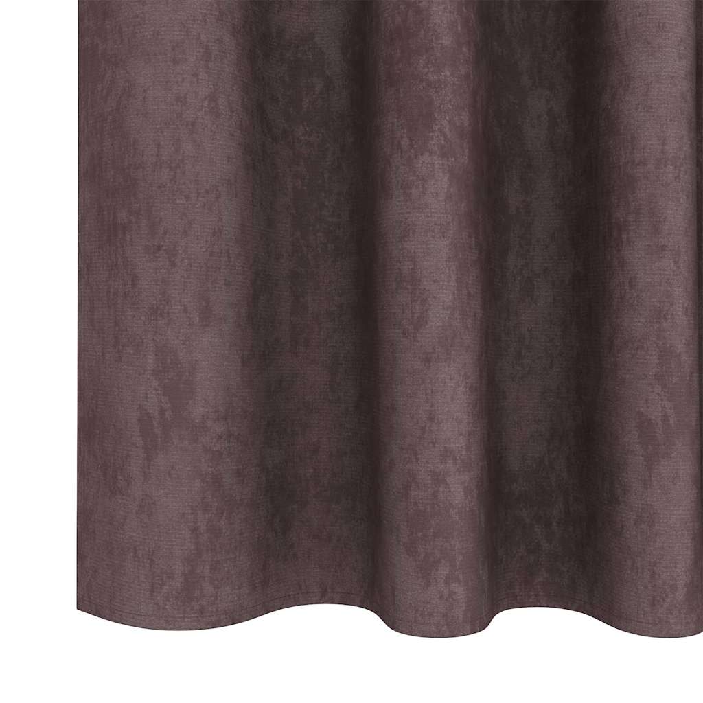 Samtvorhänge mit Vorhängen 2 pcs Weinrot 140 x 140 cm Samt