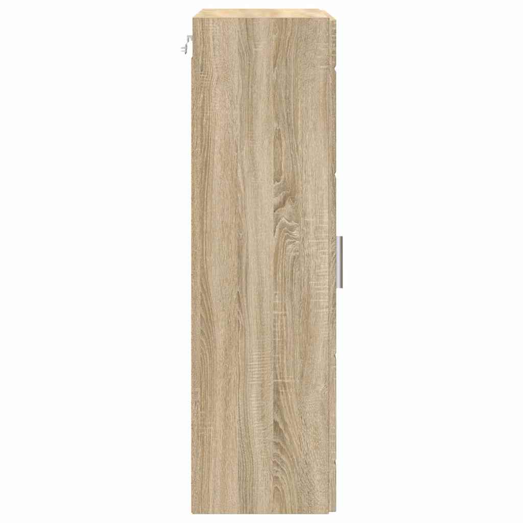 Highboard mit Regal FLORIN Weiß 60 x 35 x 182 cm Holzwerkstoff