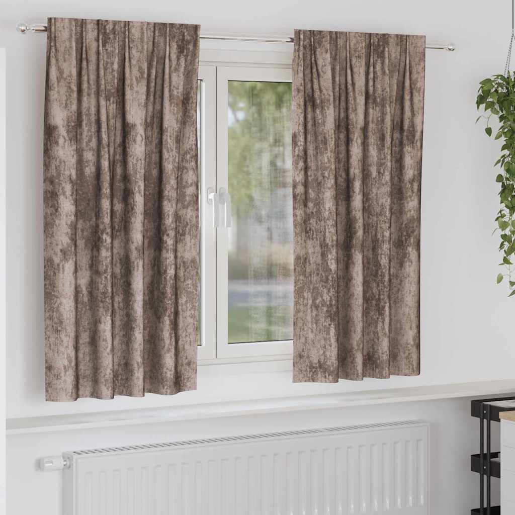 Samtvorhänge mit Vorhängen 2 pcs Weinrot 140 x 140 cm Samt