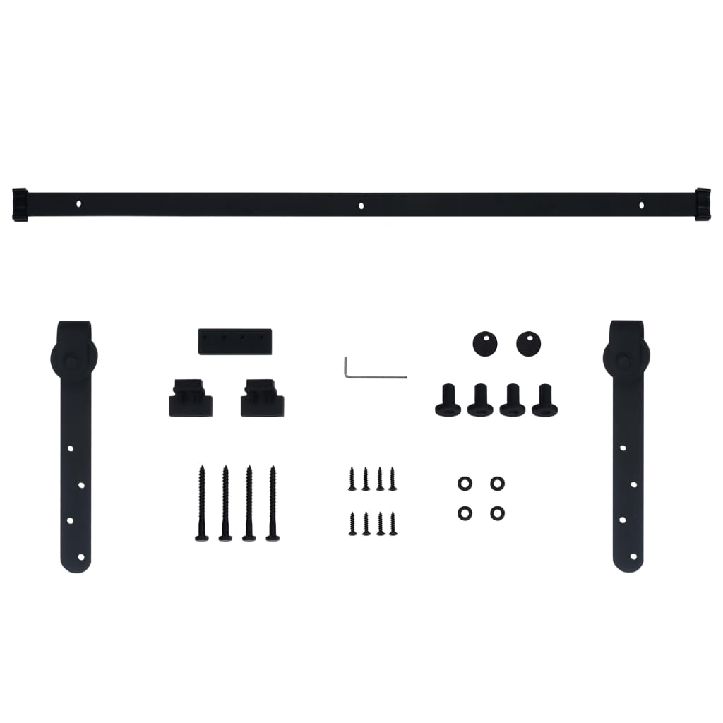 Schiebetürbeschlag Set für Schranktüren 91 cm Karbonstahl