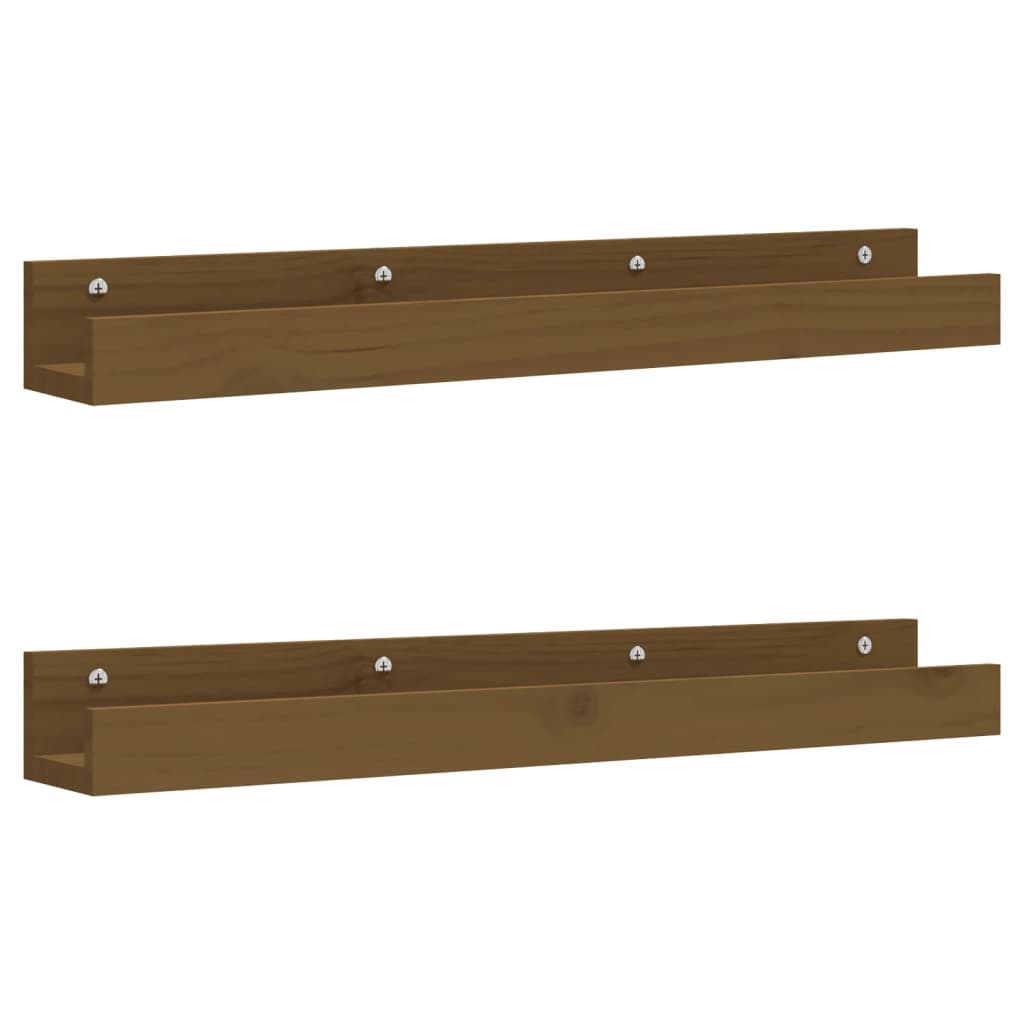 Wandregale 2 Stk. 50x12x9 cm Massivholz Kiefer