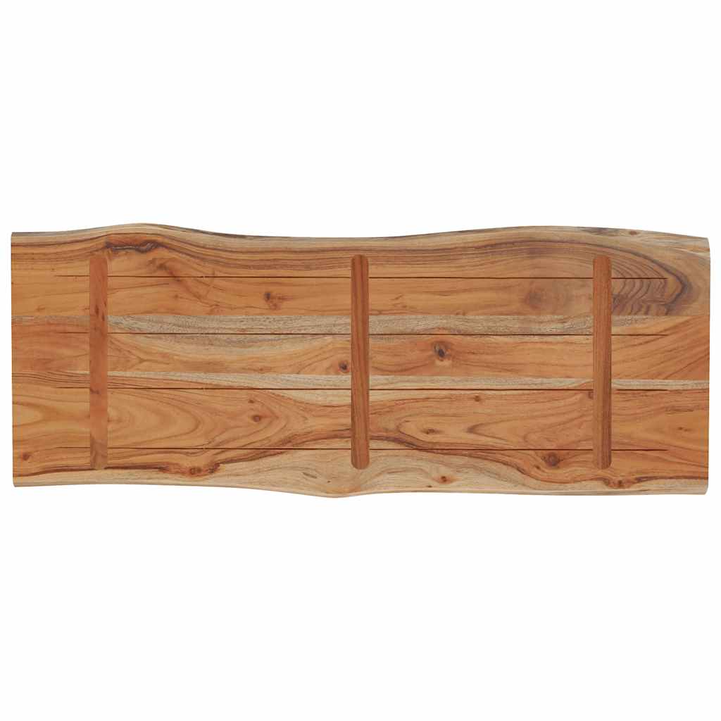 Tischplatte 40x40x2,5 cm Rechteckig Massivholz Akazie Baumkante