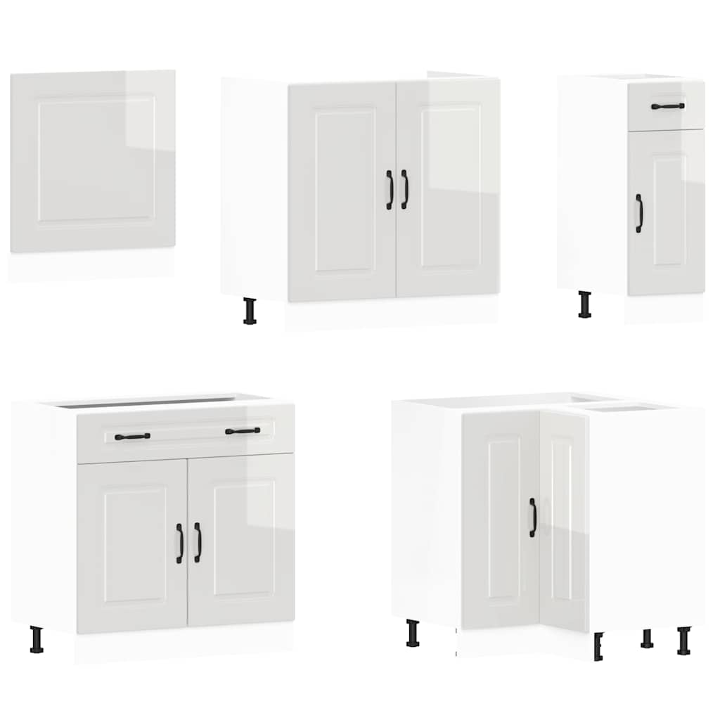 11-tlg. Küchenschrank-Set Kalmar Weiß Holzwerkstoff