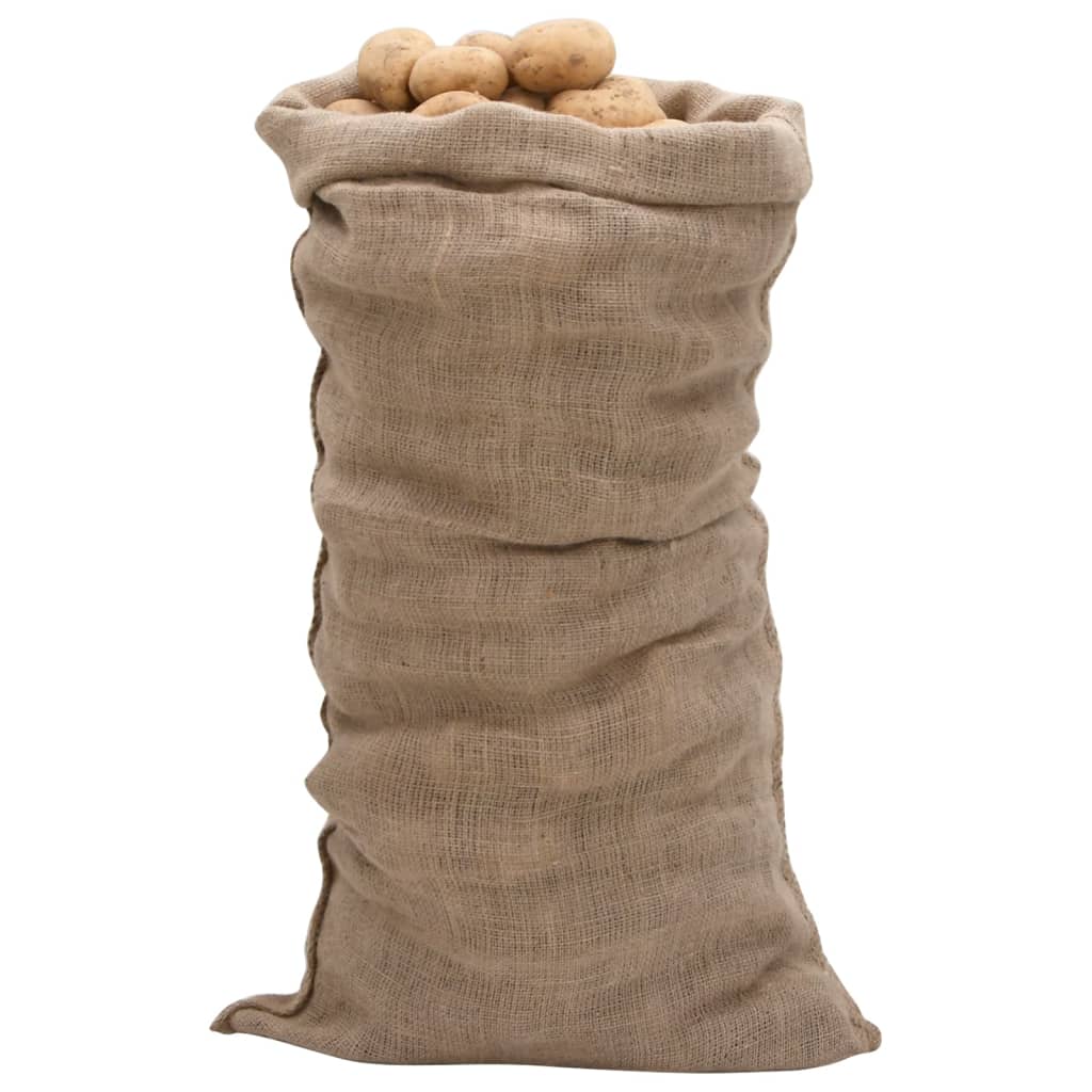 Jutesäcke 5 Stück 60 x 105 cm 100 % Jute 220 g/m²