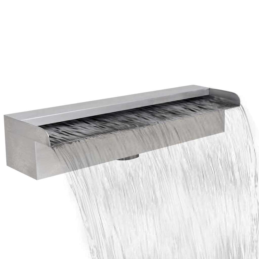 Pool-Wasserfall mit LEDs Edelstahl 110 cm