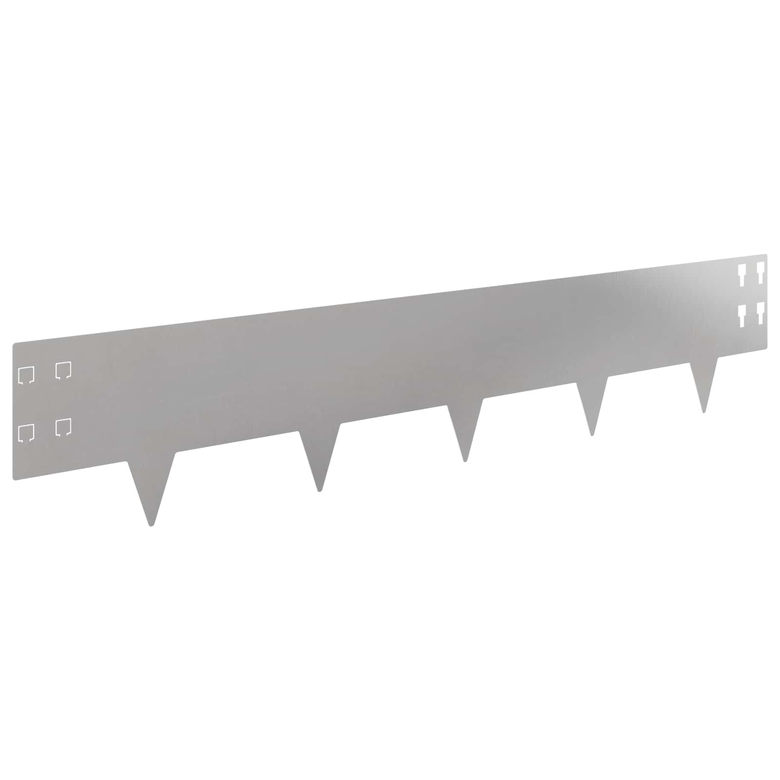 Raseneinfassung 10 pcs 100 x 12 cm Stahl Schwarz