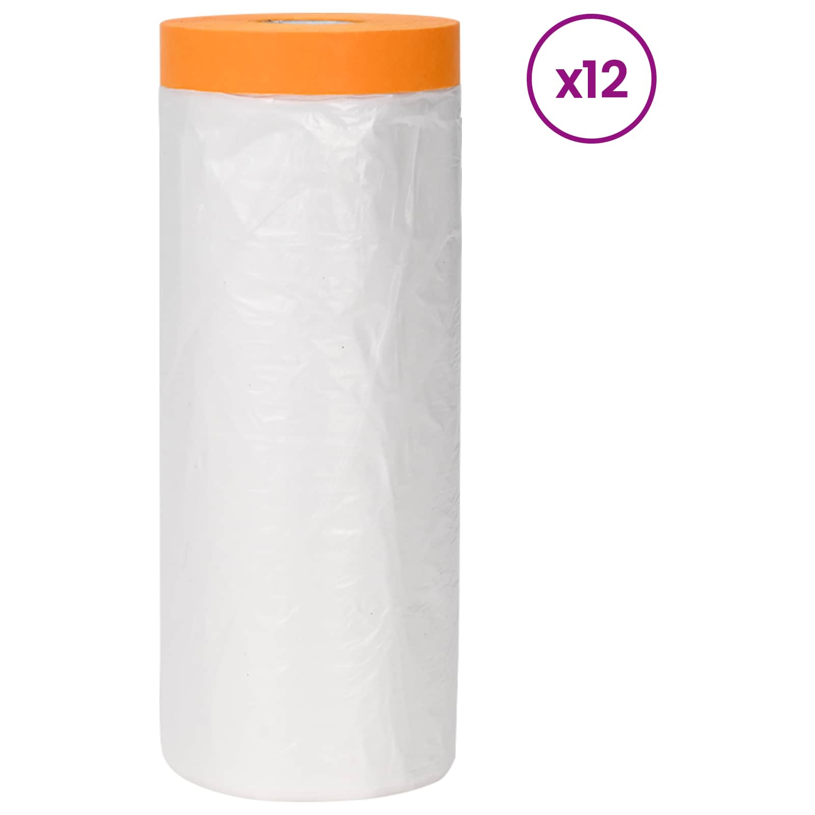 Staubschutzfolie mit Klebeband 6 pcs Transparent 30 x 3300 cm