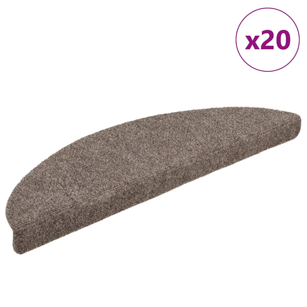 Stufenmatten Selbstklebend 15 Stk. 56x17x3 cm Hellbraun Halbrund