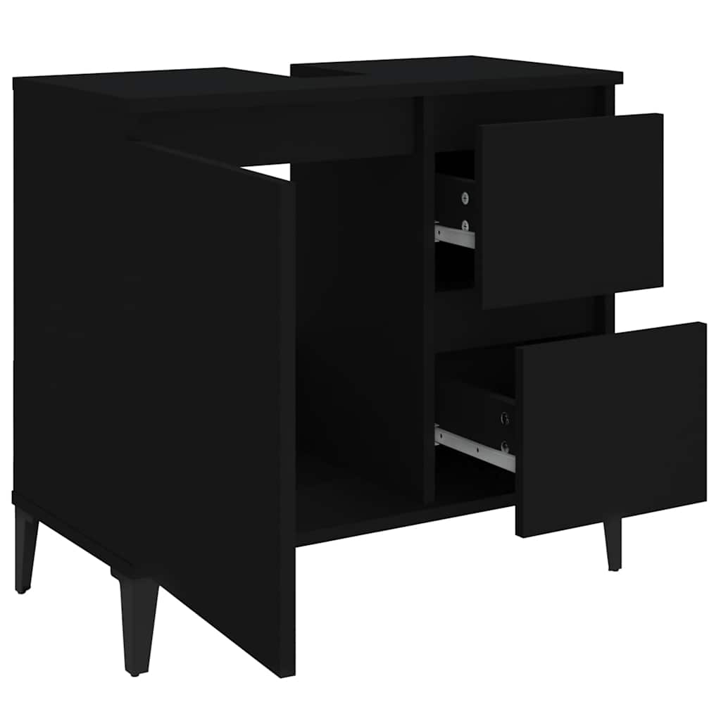 Badschrank Weiß 65x33x60 cm Holzwerkstoff