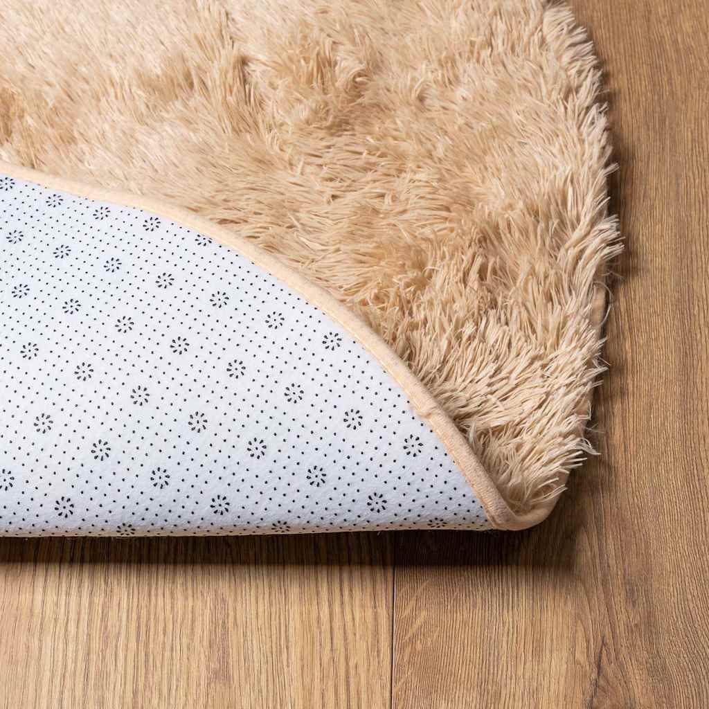 Teppich Shaggy Hochflor NAVARRA Beige 60x100 cm Polyester