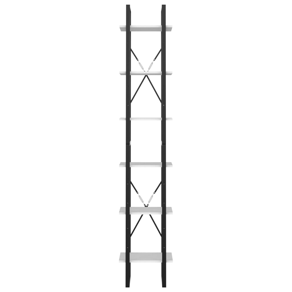 Bücherregal 3 Fächer Weiß 40x30x105 cm Holzwerkstoff