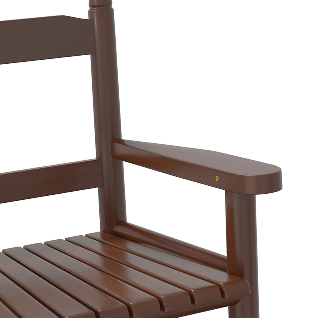 Schaukelstuhl für Kinder Schwarz Massivholz Pappel