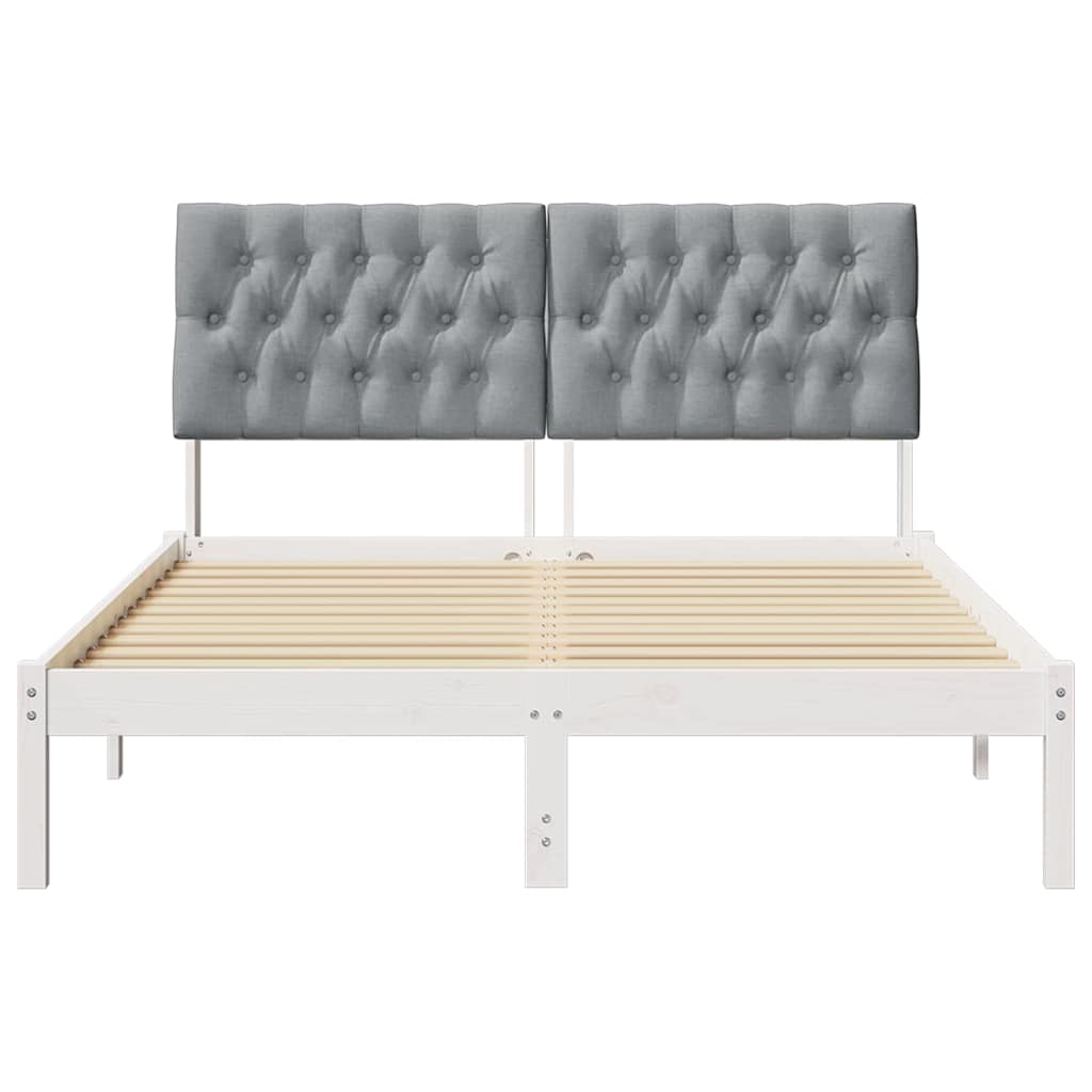 Bettgestell mit gepolstertem Kopfteil Braun 200 x 200 cm