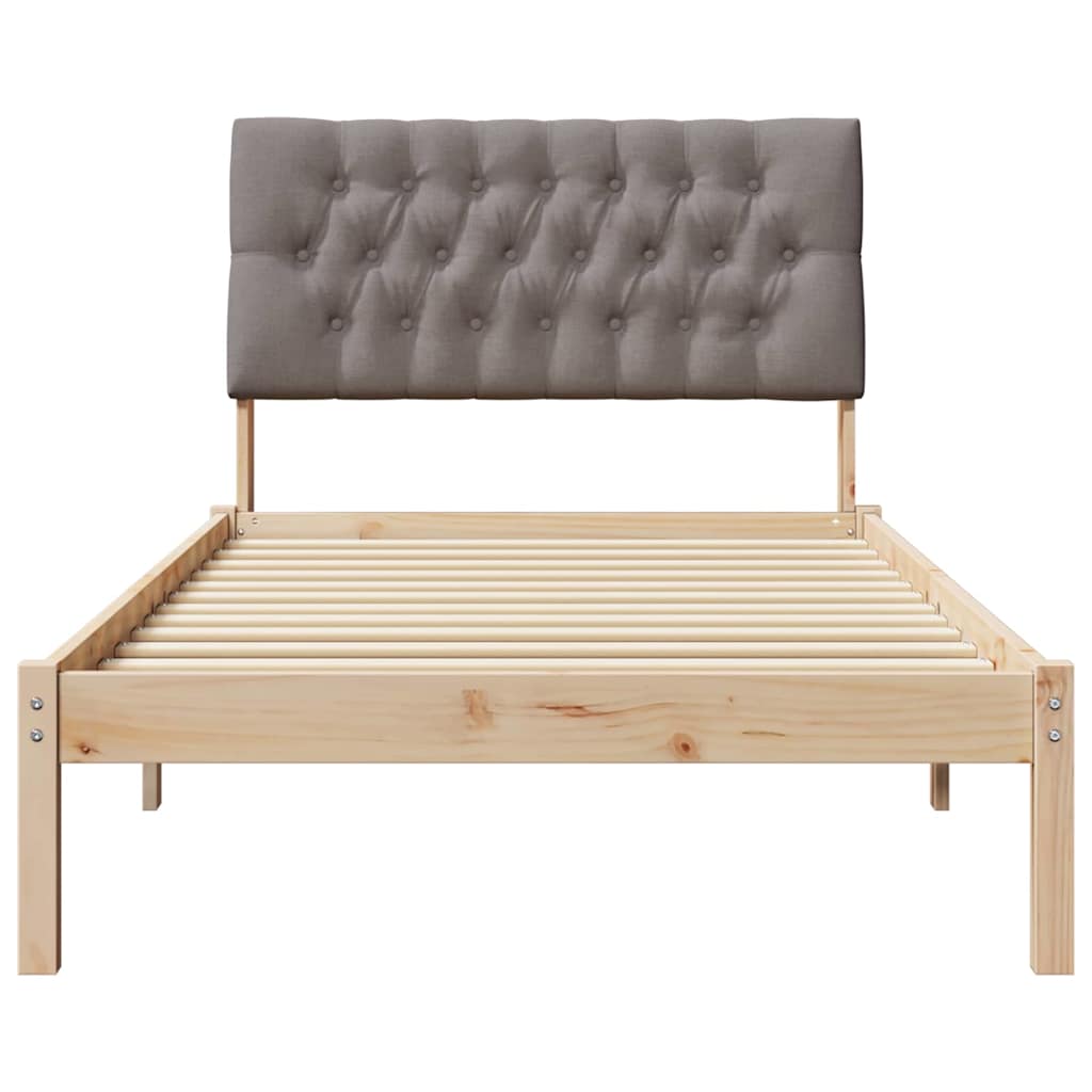 Bettgestell mit gepolstertem Kopfteil Braun 200 x 200 cm