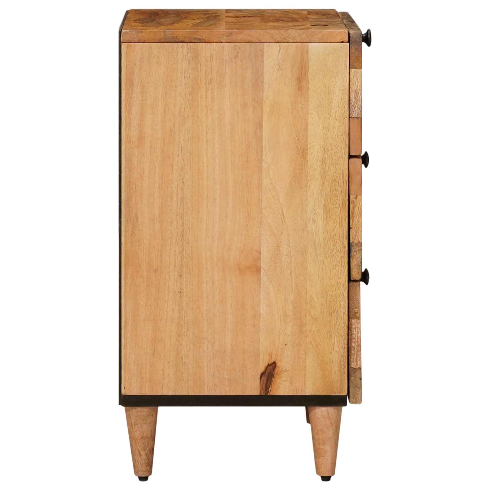 Nachttisch Braun 50 x 33 x 62 cm Massivholz Mango