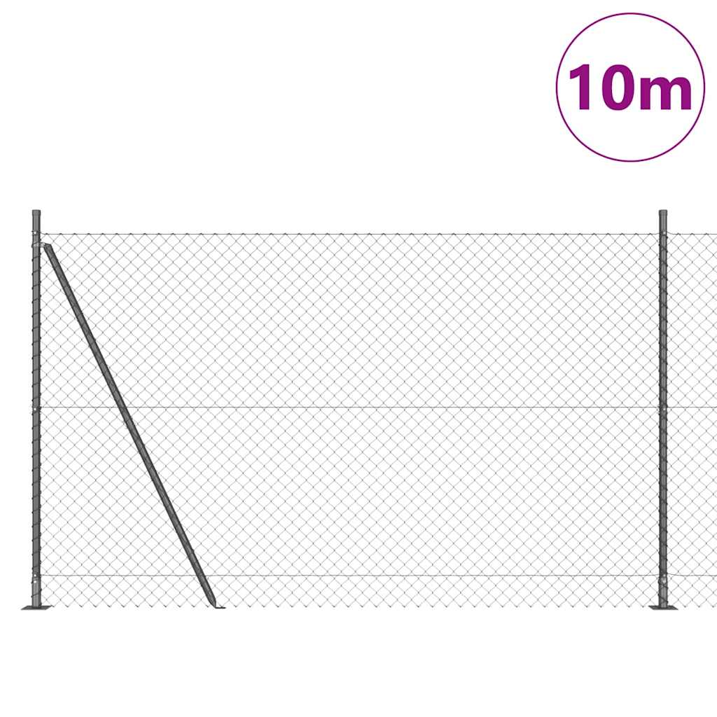 Outdoor Kettenglied-Zaun Erdfixierung 10 x 0,4 m Grün Netz