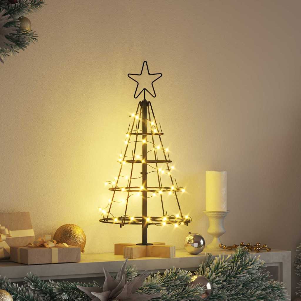 Weihnachtsdeko mit Ständer Schwarz 60 cm Stahl