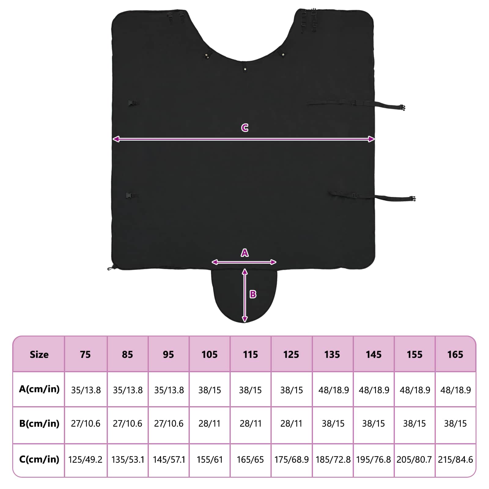 Pferdedecke Volles Aqua 75 cm Polyester