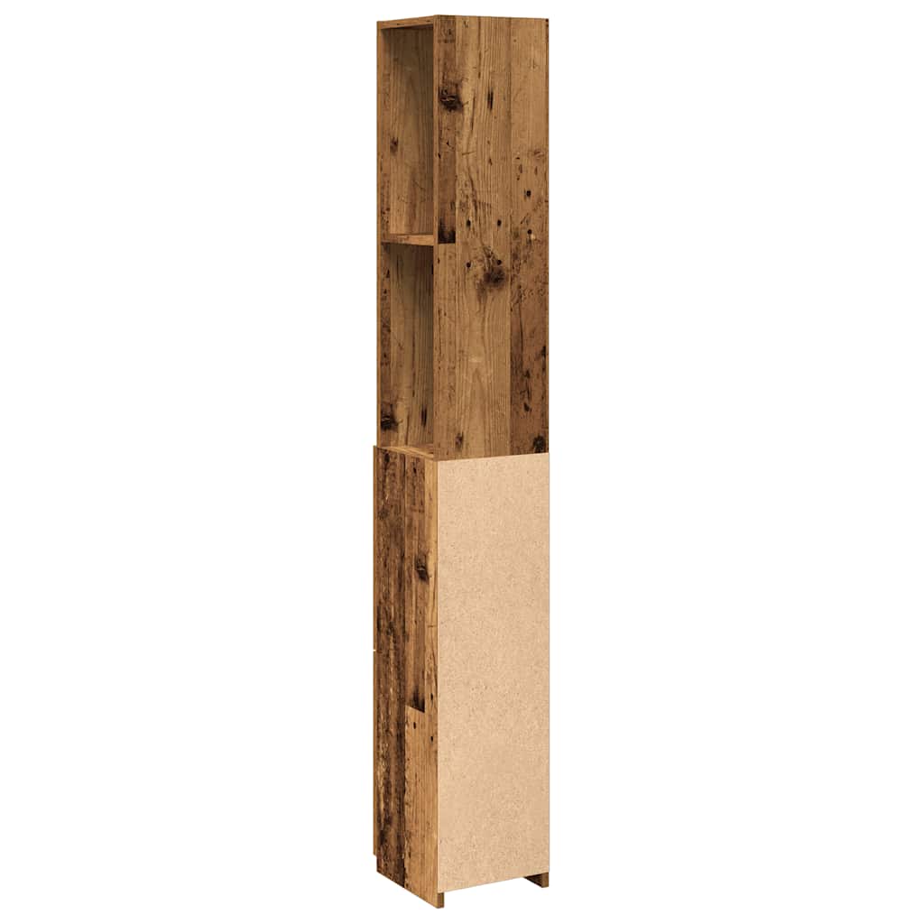 Badschrank Weiß 25x26,5x170 cm Holzwerkstoff