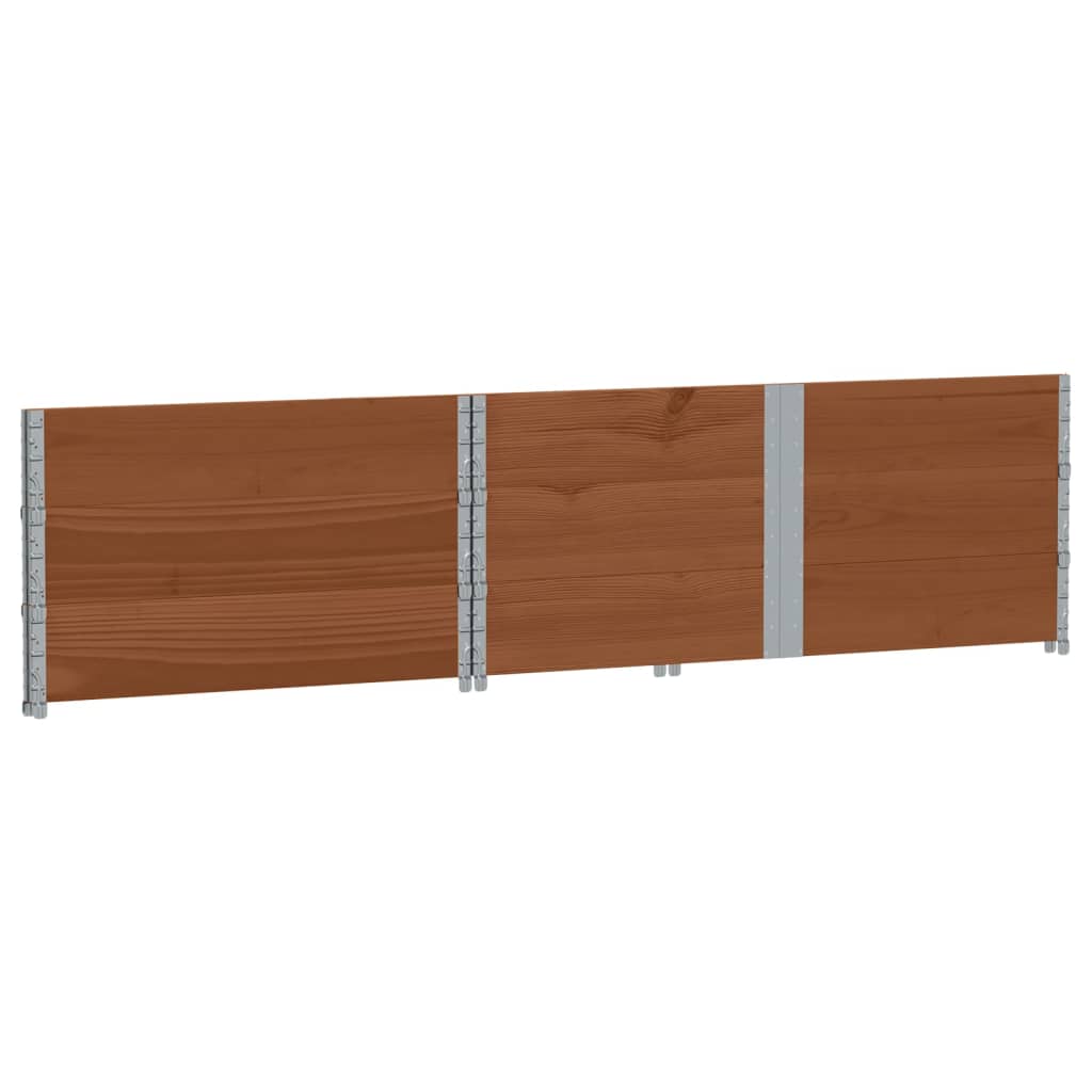 Paletten-Aufsatzrahmen Schwarz 80x60 cm Massivholz Kiefer