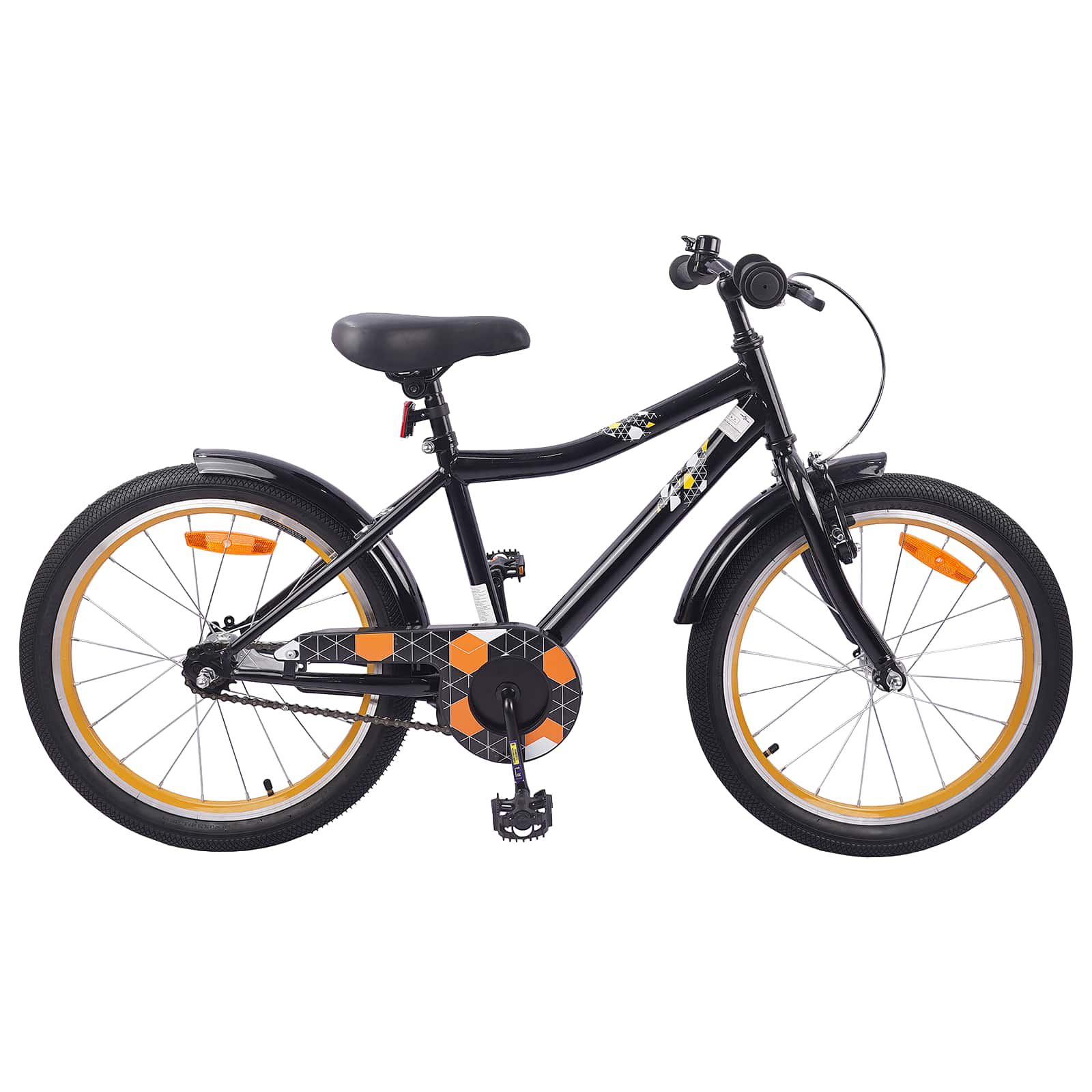 Kinderfahrrad 12 Zoll für 2-4 Jahre alt Schwarz